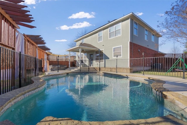 view of pool featuring a patio area