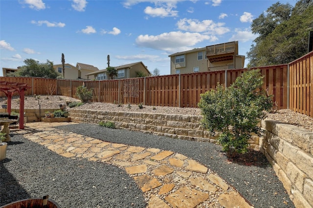 view of yard with a patio