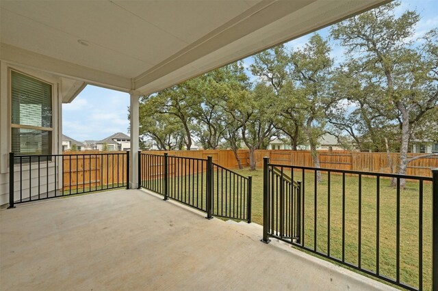 balcony featuring a patio