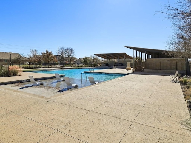 view of pool with a patio area