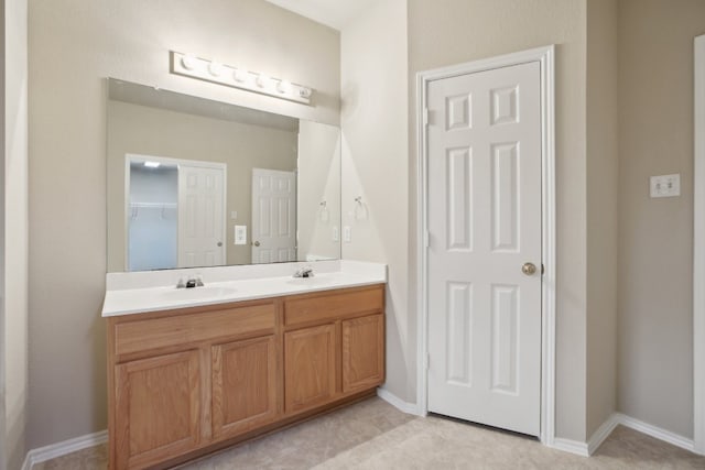 bathroom featuring vanity