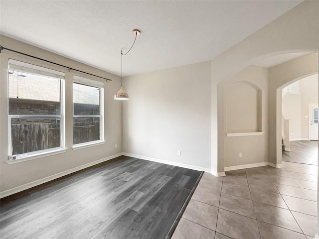 view of tiled spare room