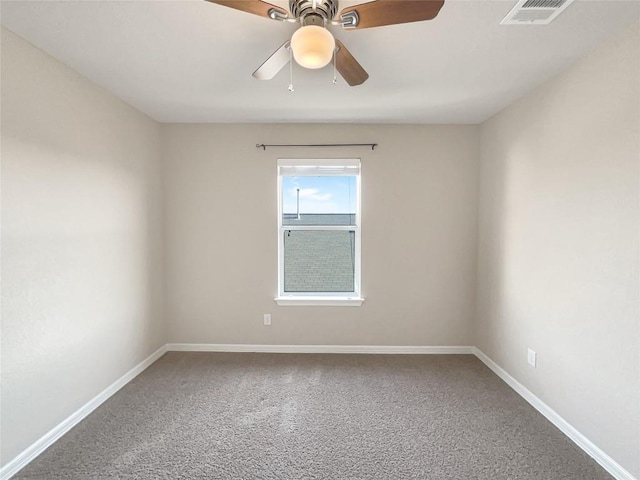 spare room featuring ceiling fan