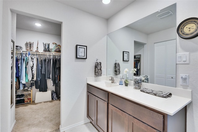 bathroom with vanity