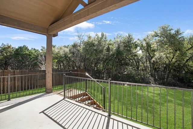 view of patio / terrace with a fenced backyard