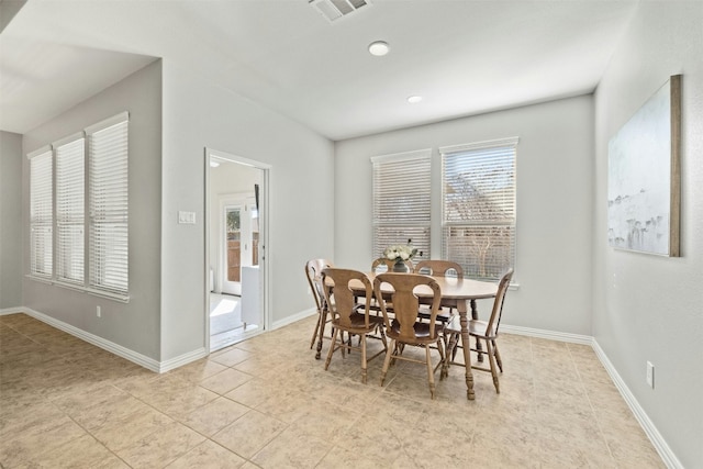 view of dining area