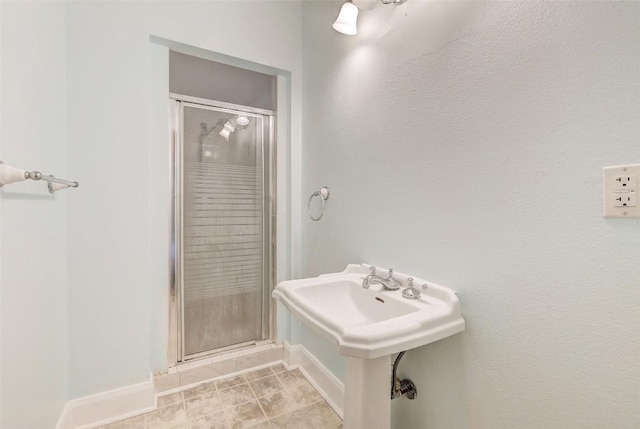 bathroom featuring walk in shower