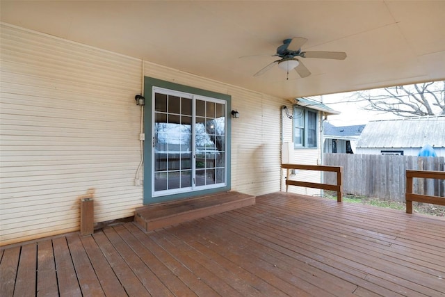 1710 Lexington St, Taylor, TX 76574 - wooden terrace featuring ceiling fan