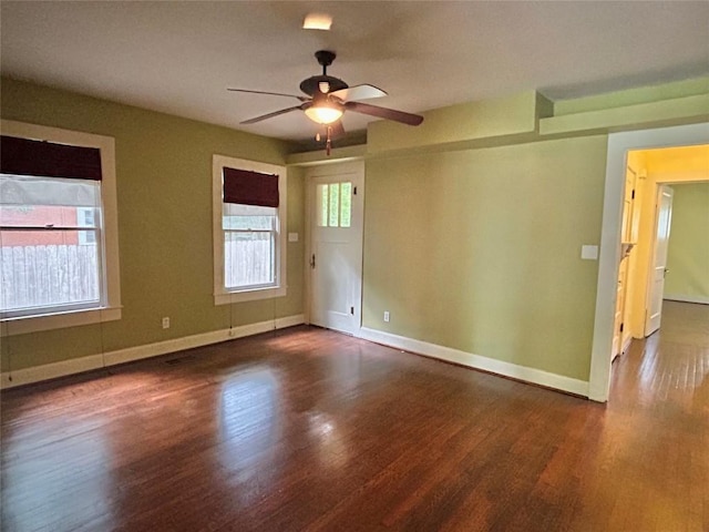 1710 Lexington St, Taylor, TX 76574 - unfurnished room with ceiling fan and wood finished floors