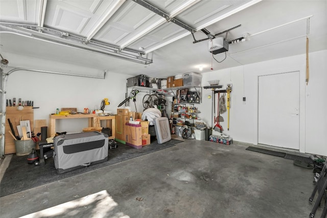 garage featuring a garage door opener