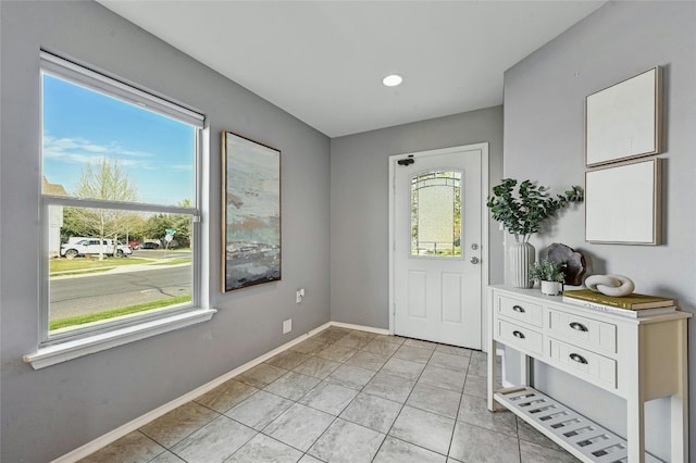 view of tiled foyer