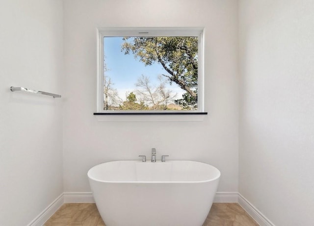 bathroom with a bath