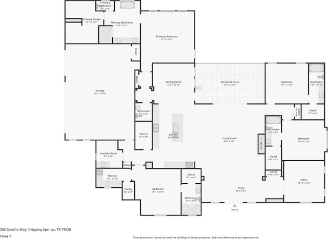 265 Gaucho Way, Dripping Springs, TX 78620 - property floor plan