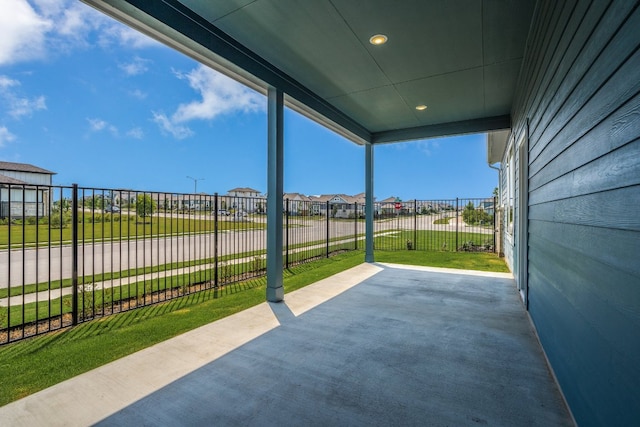 8504 Dongan Dr, Austin, TX 78744 - view of patio / terrace featuring a residential view