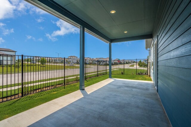 8504 Dongan Dr, Austin, TX 78744 - view of patio / terrace with a residential view