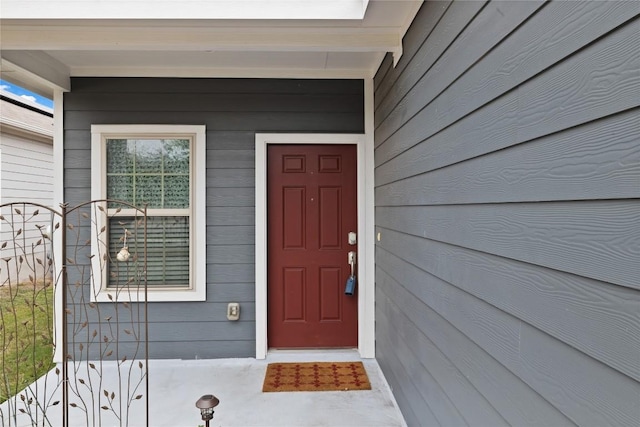 view of exterior entry
