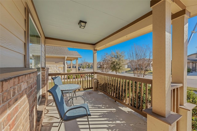 wooden deck featuring a porch