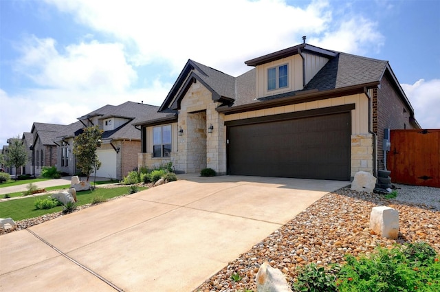 view of front of home featuring a garage