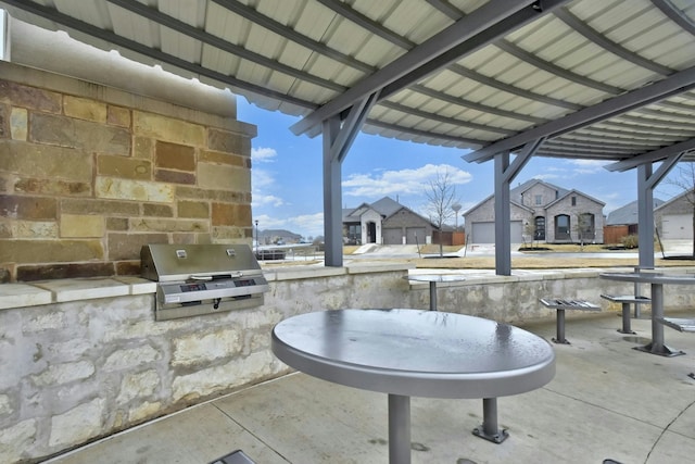 view of patio / terrace with a grill and area for grilling