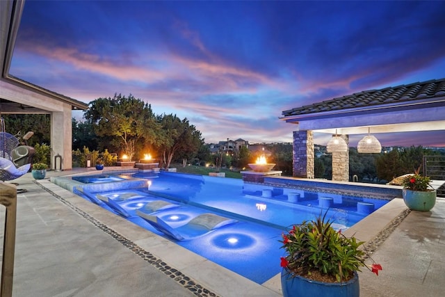 19204 Secretariat Pl, Spicewood, TX 78669 - view of pool with a patio area and a pool with connected hot tub