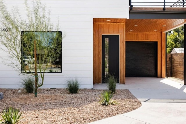 view of doorway to property