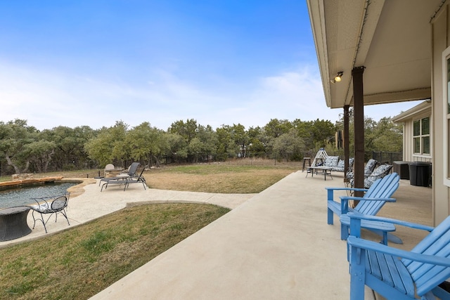 view of patio / terrace with fence