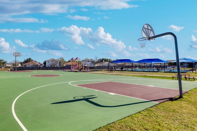 12110 Riprap Dr, Manor, TX 78653 - view of basketball court featuring community basketball court