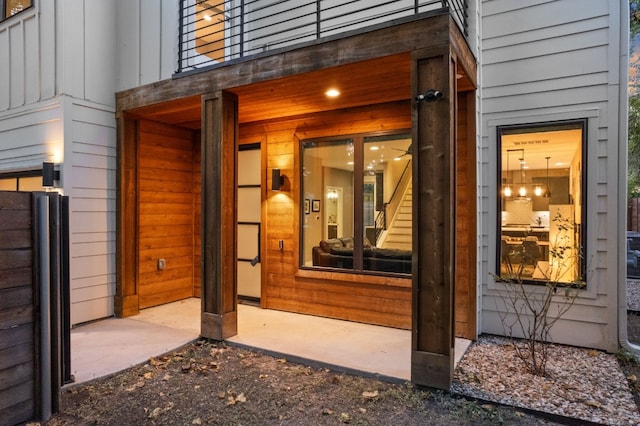 view of doorway to property