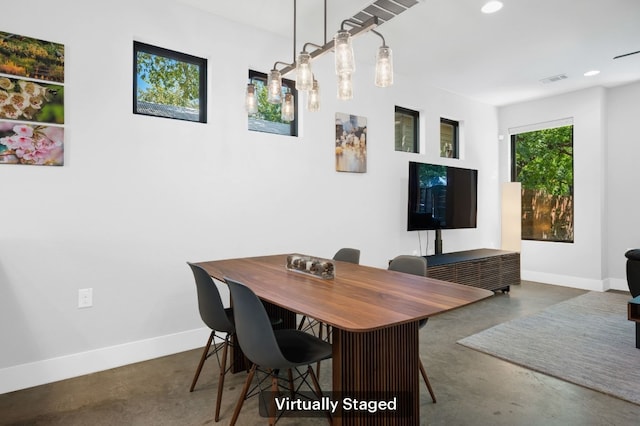 view of dining area