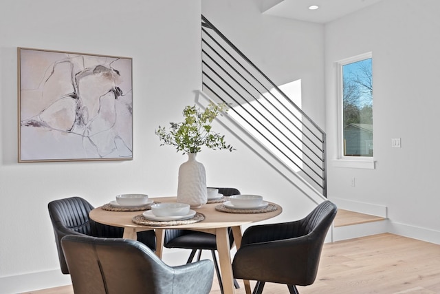 dining room featuring light wood-type flooring