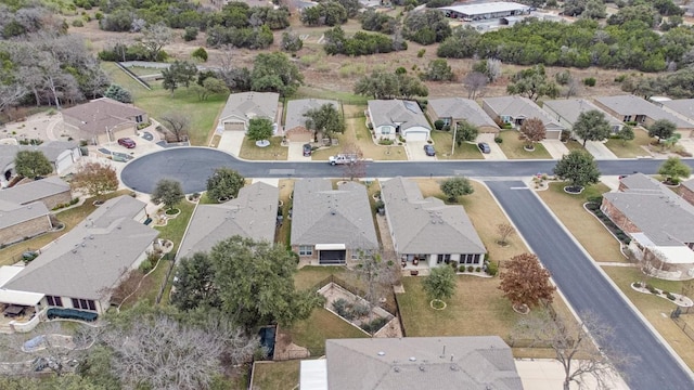 drone / aerial view with a residential view