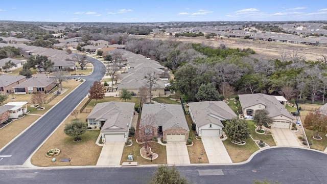 drone / aerial view with a residential view