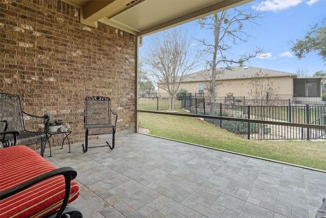 view of sunroom