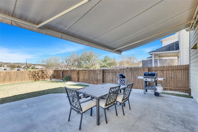 view of patio with grilling area