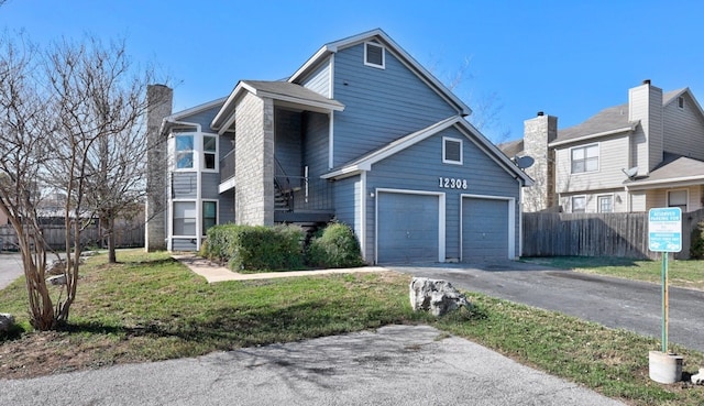 view of property with a garage