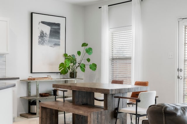 view of dining area