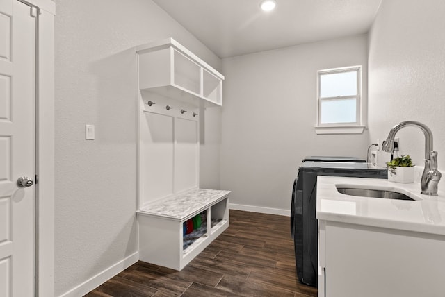 mudroom featuring sink