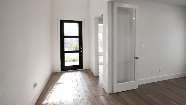 267 Carpenter Hill Dr, Buda, TX 78610 - entryway with wood finished floors and baseboards
