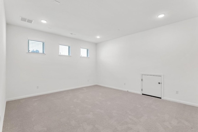 empty room with light carpet