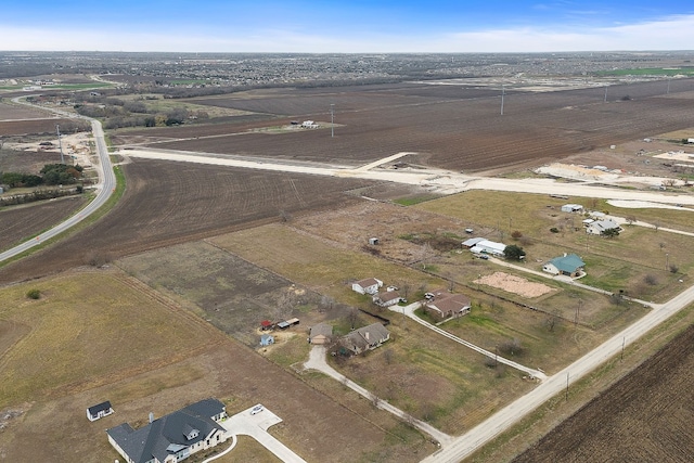 bird's eye view with a rural view