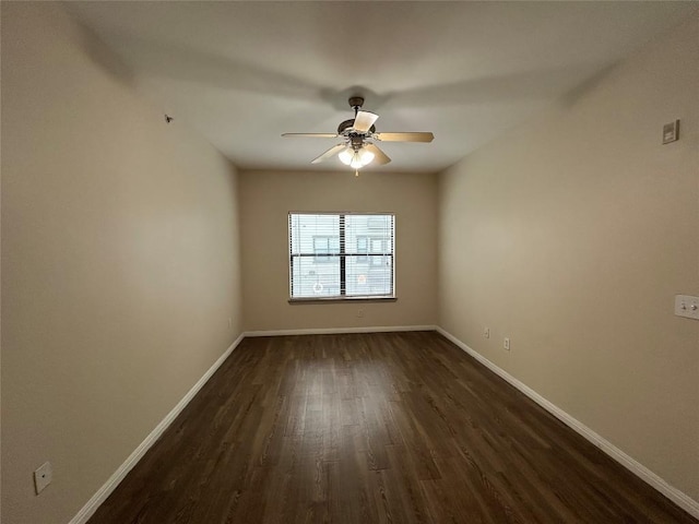 2502 Leon St Unit 317, Austin, TX 78705 - spare room featuring dark wood-type flooring and ceiling fan