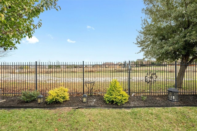 view of yard with a rural view