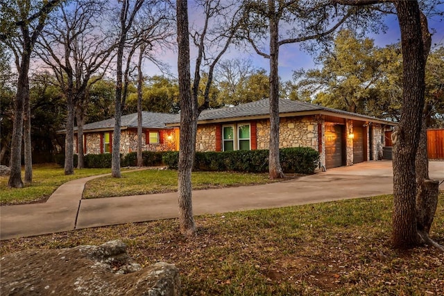 ranch-style house with a garage