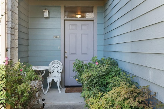 view of doorway to property