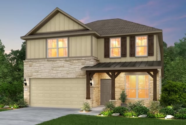 view of front of home featuring a garage