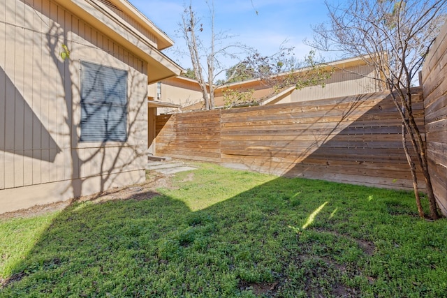 view of yard featuring a wooden deck