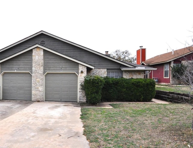 ranch-style home with a garage