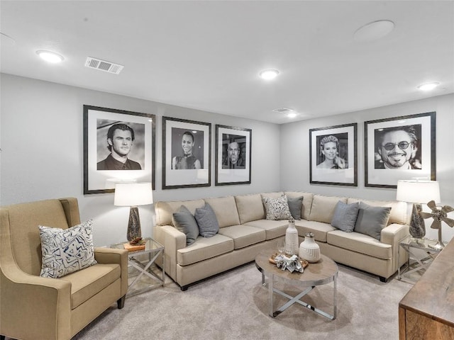 view of carpeted living room