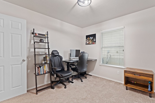 view of carpeted office