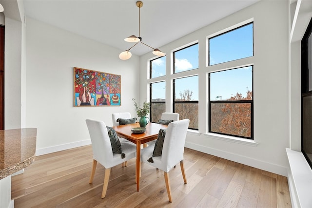 dining room featuring light wood-type flooring